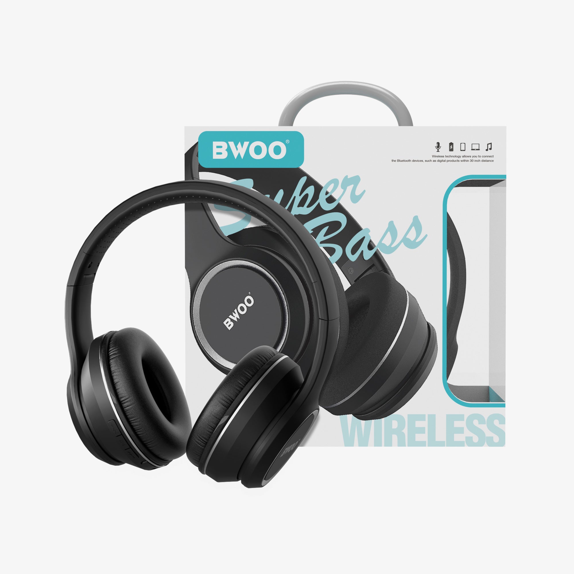 BWOO BT 5.0 Noise Isolating Hi-Fi Wireless Headset BW580