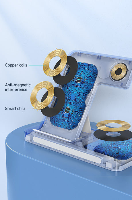 BWOO 3 in 1 Foldable 15W Wireless Charger WL-19