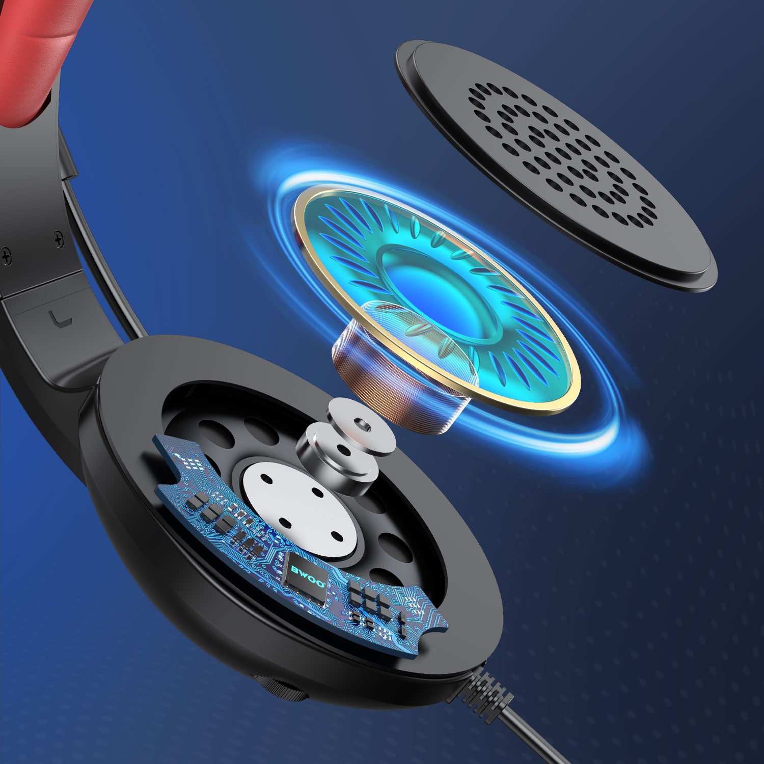 BWOO Stereo Surround Sound Wired Gaming Headset BX024