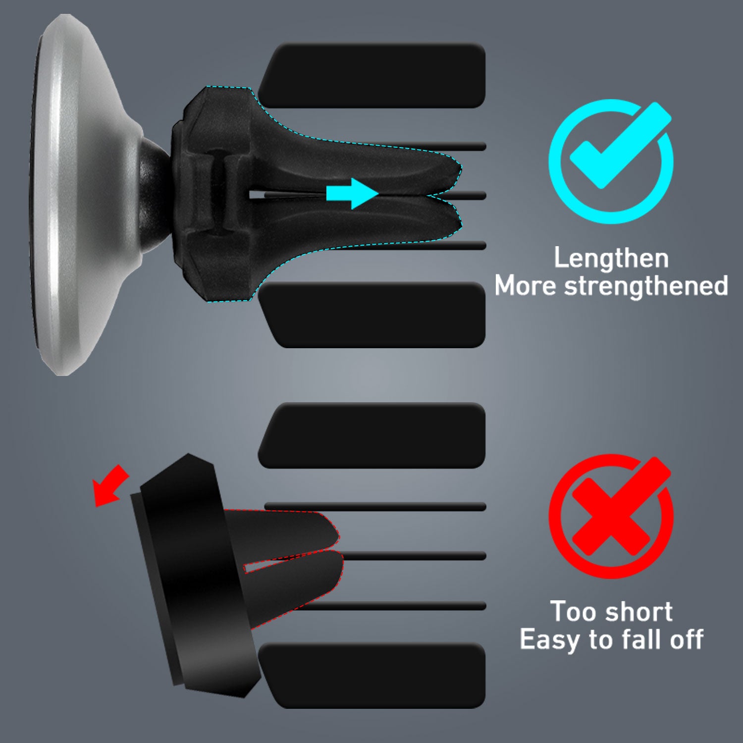 BWOO ZJ67 Car Air Vent Magnetic Car Phone Holder