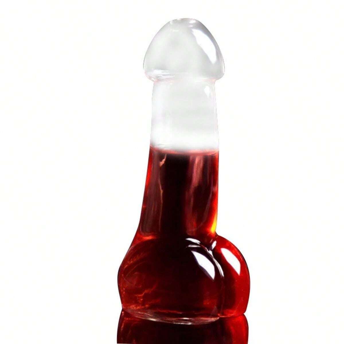 Clear Creative Phallus Shaped Wine Glass