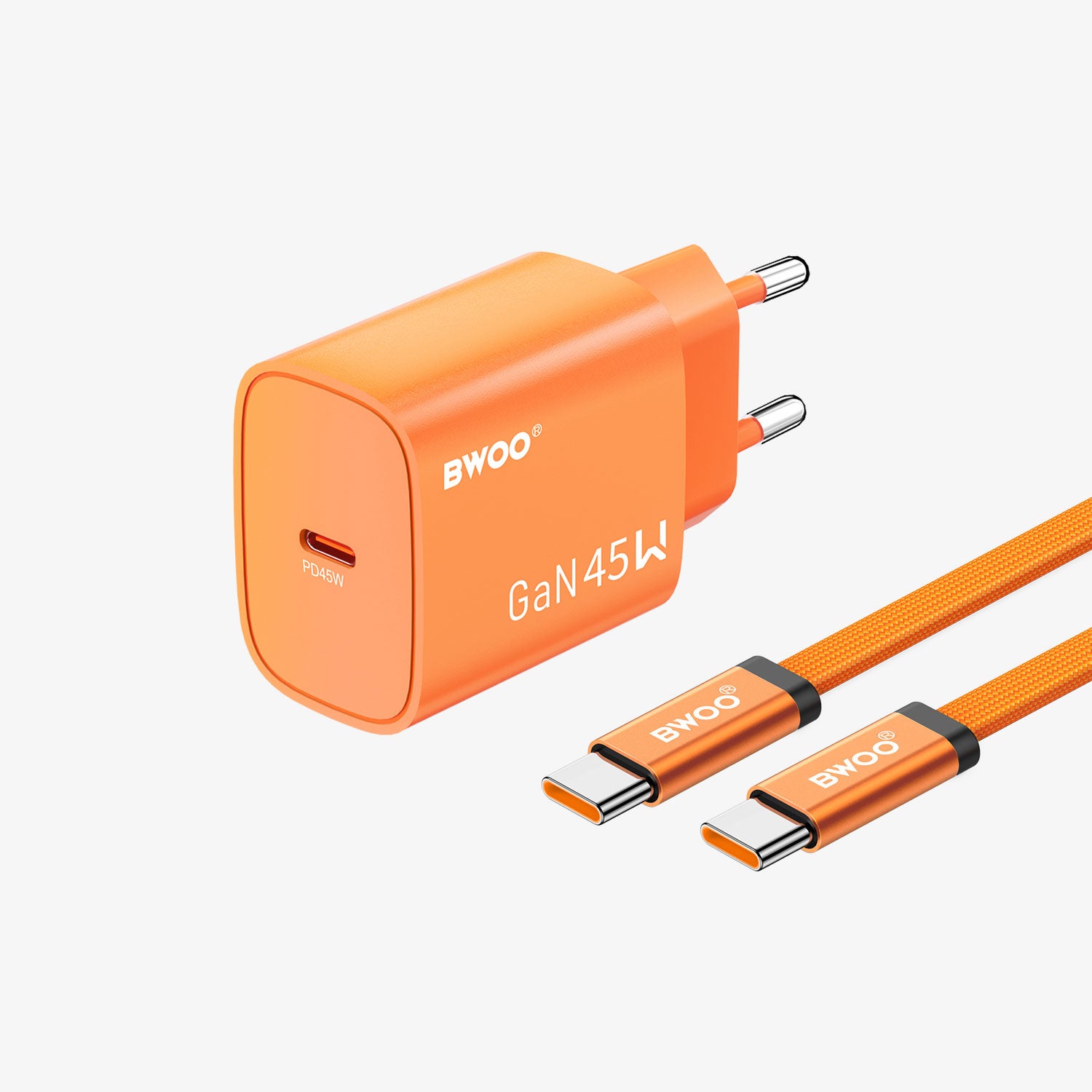 BWOO 45W GaN Charger with USB-C Cable BO-CDA252