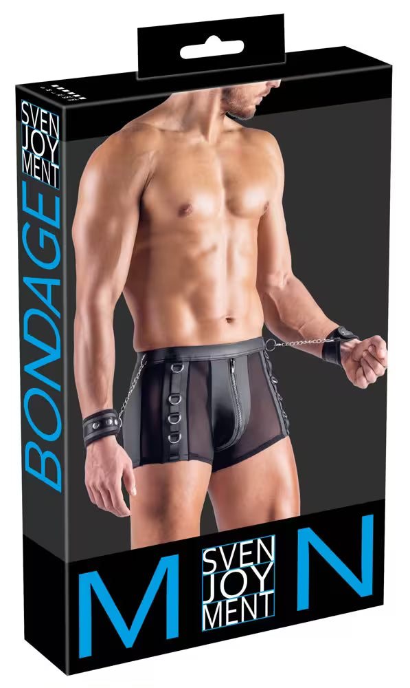 Svenjoyment Bondage Pants Men Boxer Zip + Handcuffs