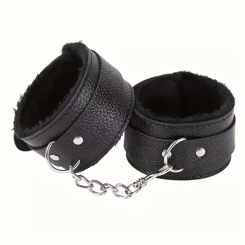 Leather Plush Handcuffs
