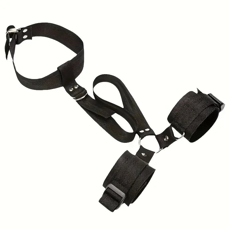 BDSM Body Restraint Set Black Nylon