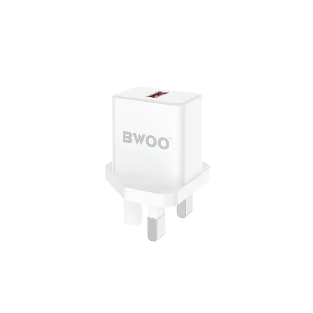 BWOO BO-CDA130 UK Plug Fast Charging Wall Charger USB