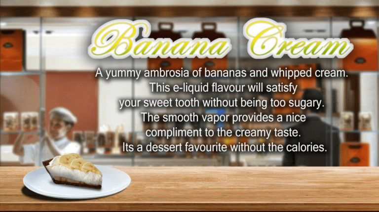 Shop Banana Cream Flavoured Vape Liquid