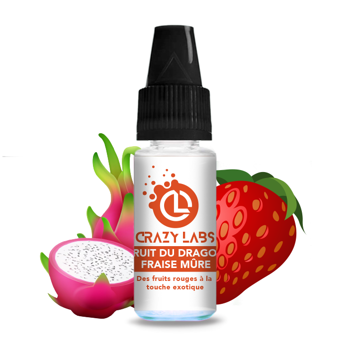 Crazy Labs Dragon Fruit Strawberry Blackberry (Fruit Du Dragon Fraise Mûre) Nic Salt 10ml