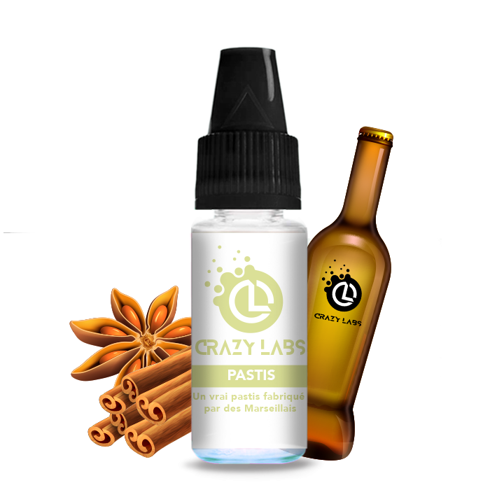Crazy Labs Pastis (Cinnamon Anise Drink) Nic Salt 10ml