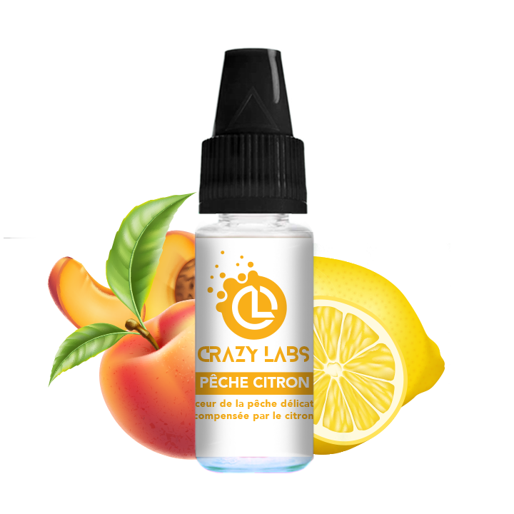 Crazy Labs Peach Lemon (Pêche Citron) Nic Salt 10ml