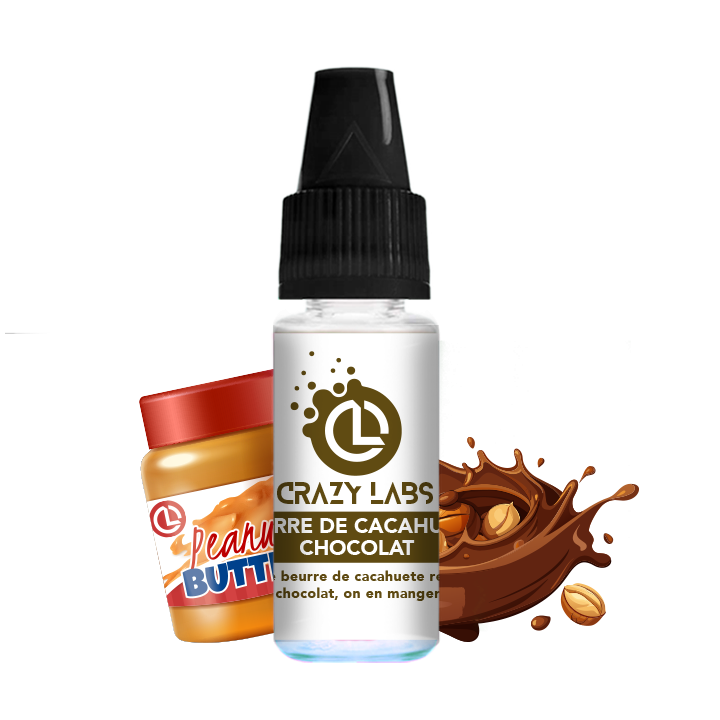 Crazy Labs Peanut Butter Chocolate (Beurre De Cacahuete Chocolat) Nic Salt 10ml
