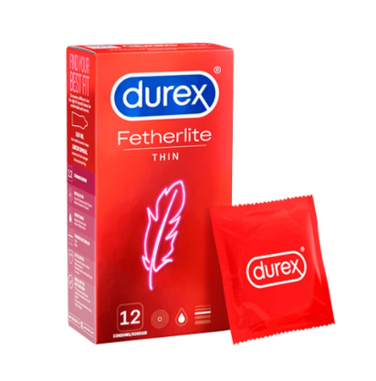 Durex Fetherlite Thin Condoms - Pack of 12