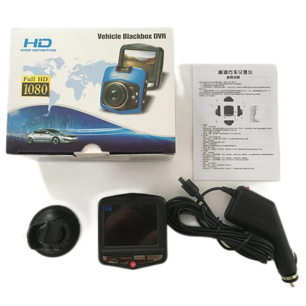 Vehicle Blackbox DVR Dash Camera FULL HD 1080P Black
