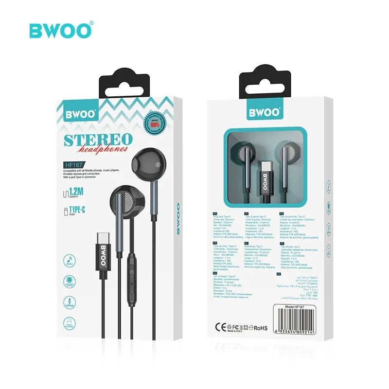BWOO HF-167 Wired Headphones