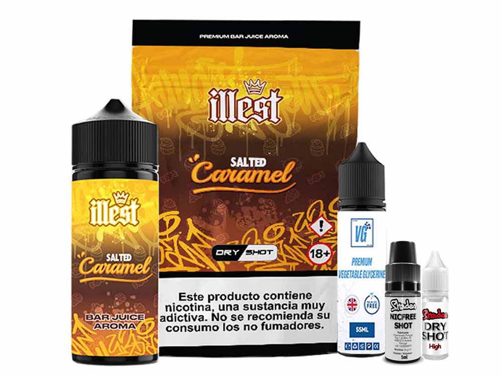 Illest 120ml Dry Shot Salted Caramel 10mg