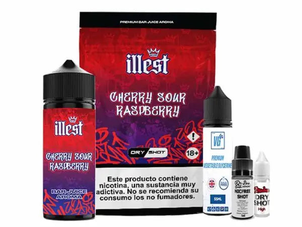 Illest 120ml Dry Shot Cherry Sour Raspberry 10mg