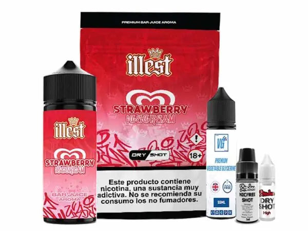 Illest 120ml Dry Shot Strawberry Ice Cream 10mg