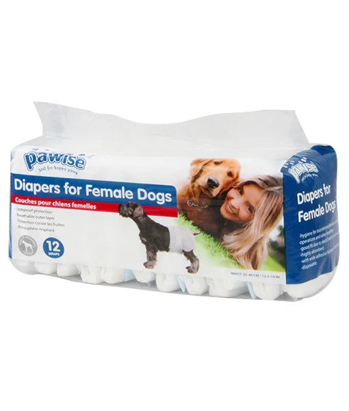 Pawise Female Dog Diapers S 28-40cm x12