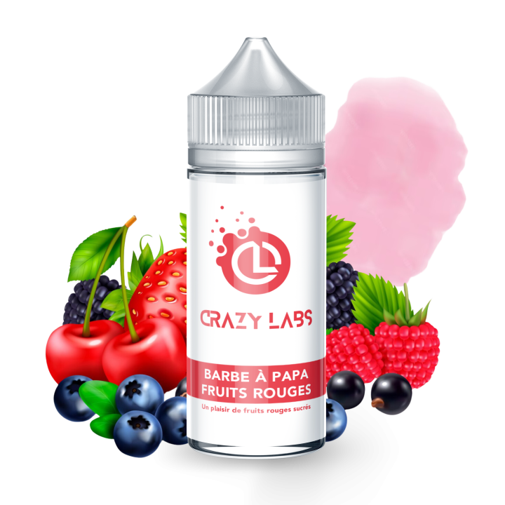 Crazy Labs Red Fruits Cotton Candy (Barbe À Papa Fruits Rouges) 100ml