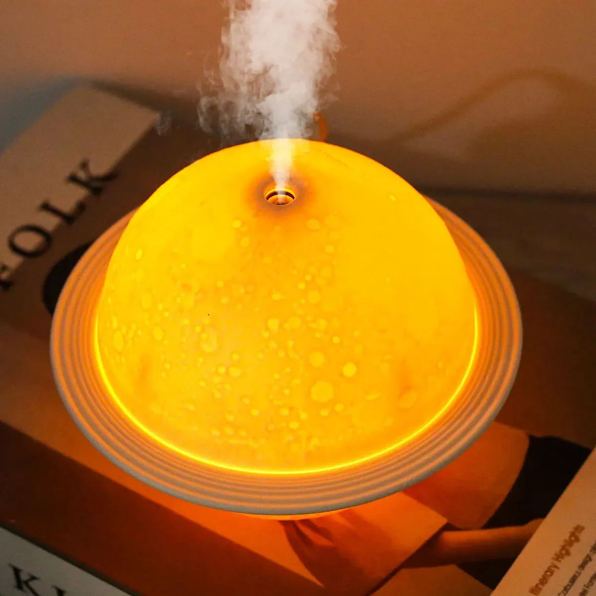 Aroma Diffuser Air Humidifier with LED 3D Moon Planet Humidifier USB Portable Air Purifier Bedroom Decor Night Lights
