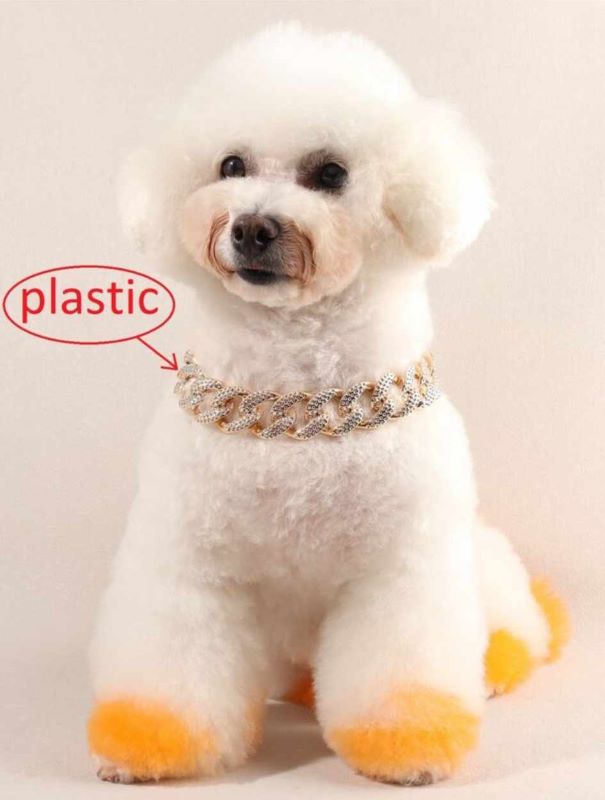 Silver Plated Plastic Dog Necklace