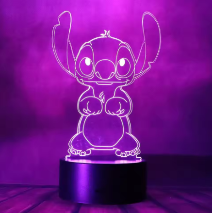 Stitch 3D Night Light Lamp USB 7 Colors