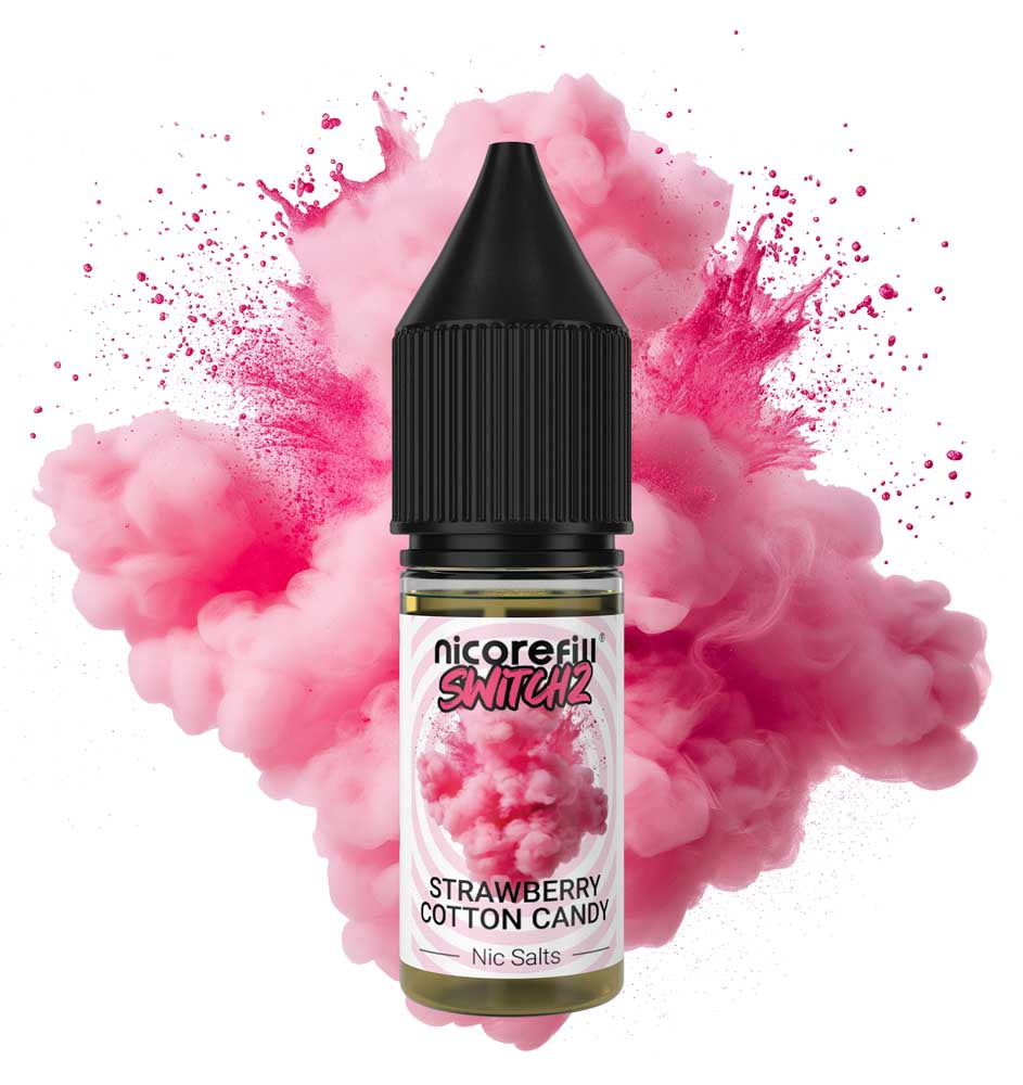 Nicorefill Switch2 Strawberry Cotton Candy Nic Salt 10ml