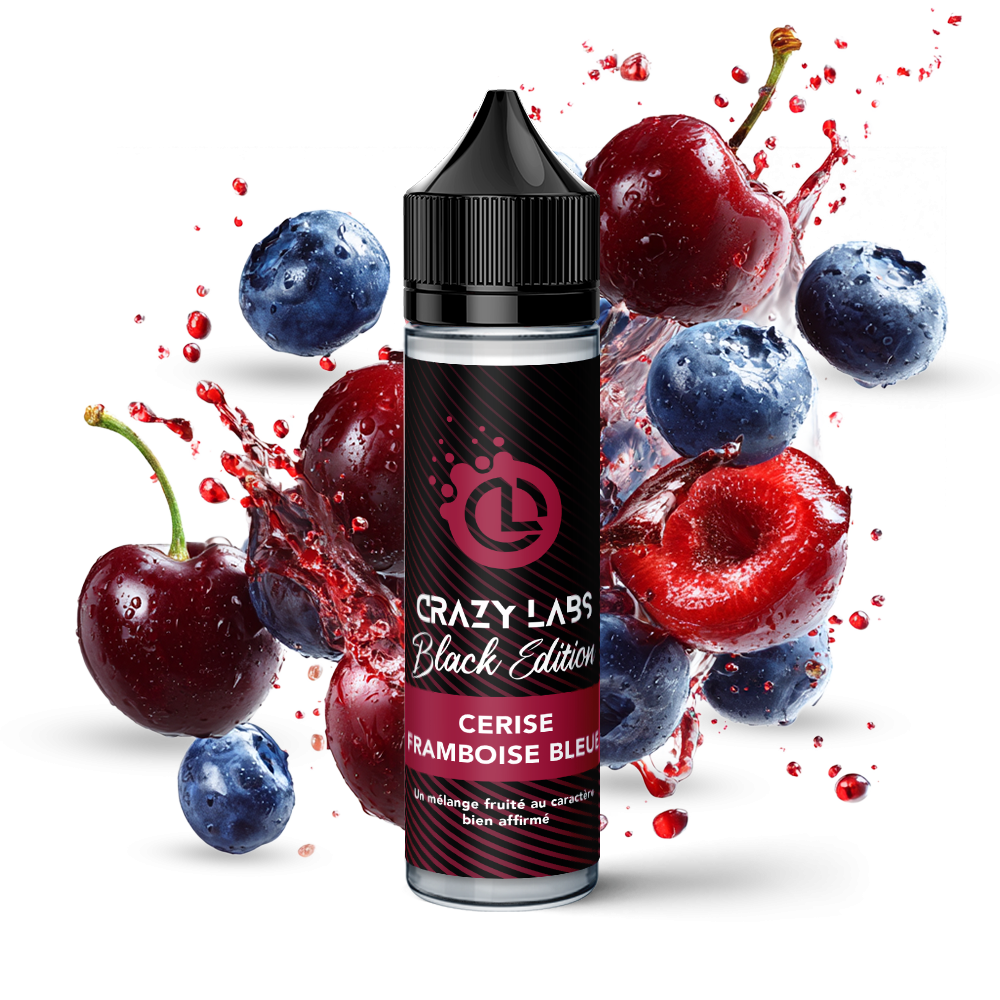 Crazy Labs Black Edition Blue Raspberry Cherry (Cerise Framboise Bleue) 50ml