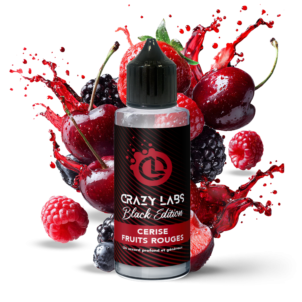 Crazy Labs Black Edition Cherry Red Berries (Cerise Fruits Rouges) 100ml
