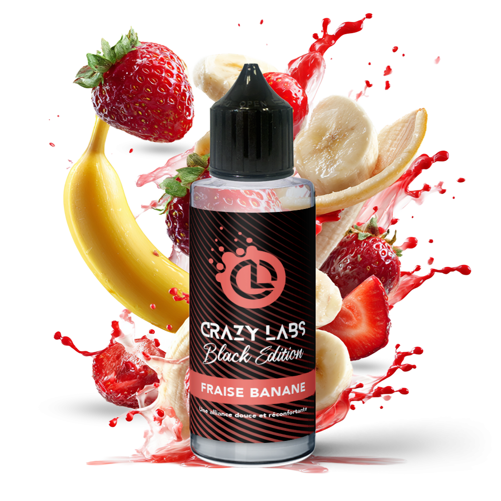 Crazy Labs Black Edition Strawberry Banana (Fraise Banane) 100ml