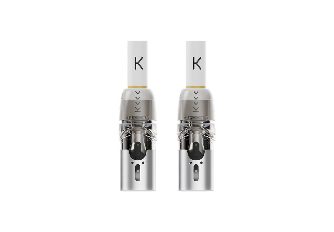 Kiwi Vapor Kiwi 2 Replacement Pods + Cotton Drip Tips Pack of 2
