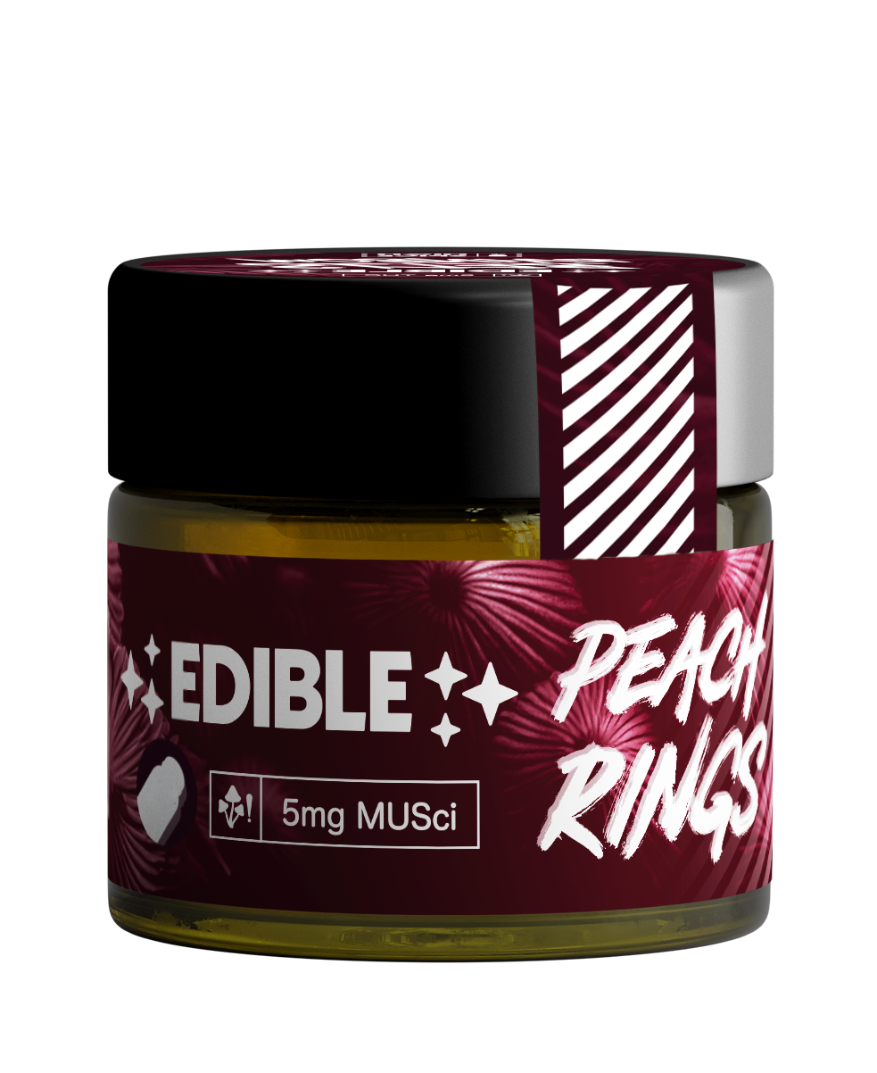 High Spice Mushroom Peach Ring Gummies