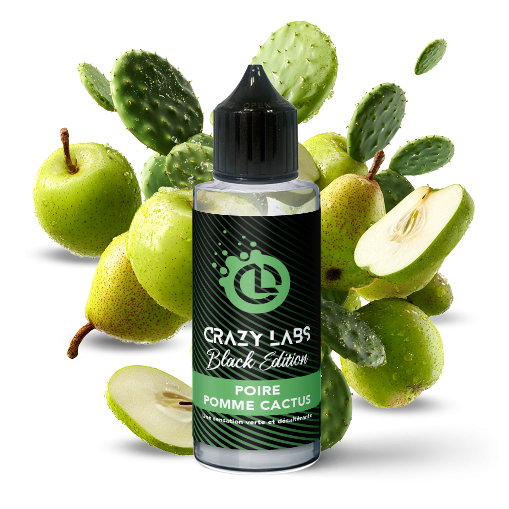 Crazy Labs Black Edition Pear Apple Cactus (Poire Pomme Cactus) 100ml