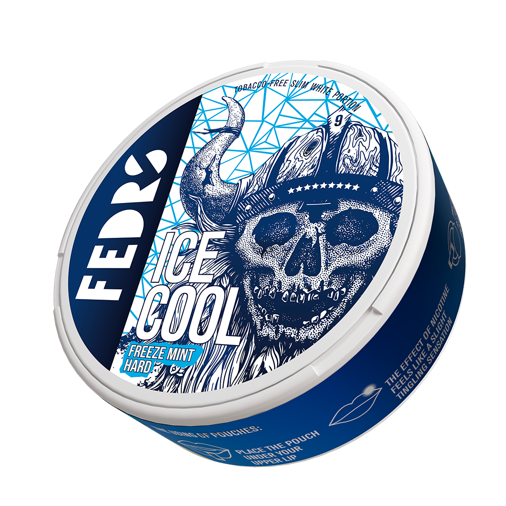 FEDRS Nicotine Pouches Ice Cool Hard Freeze Mint 33mg