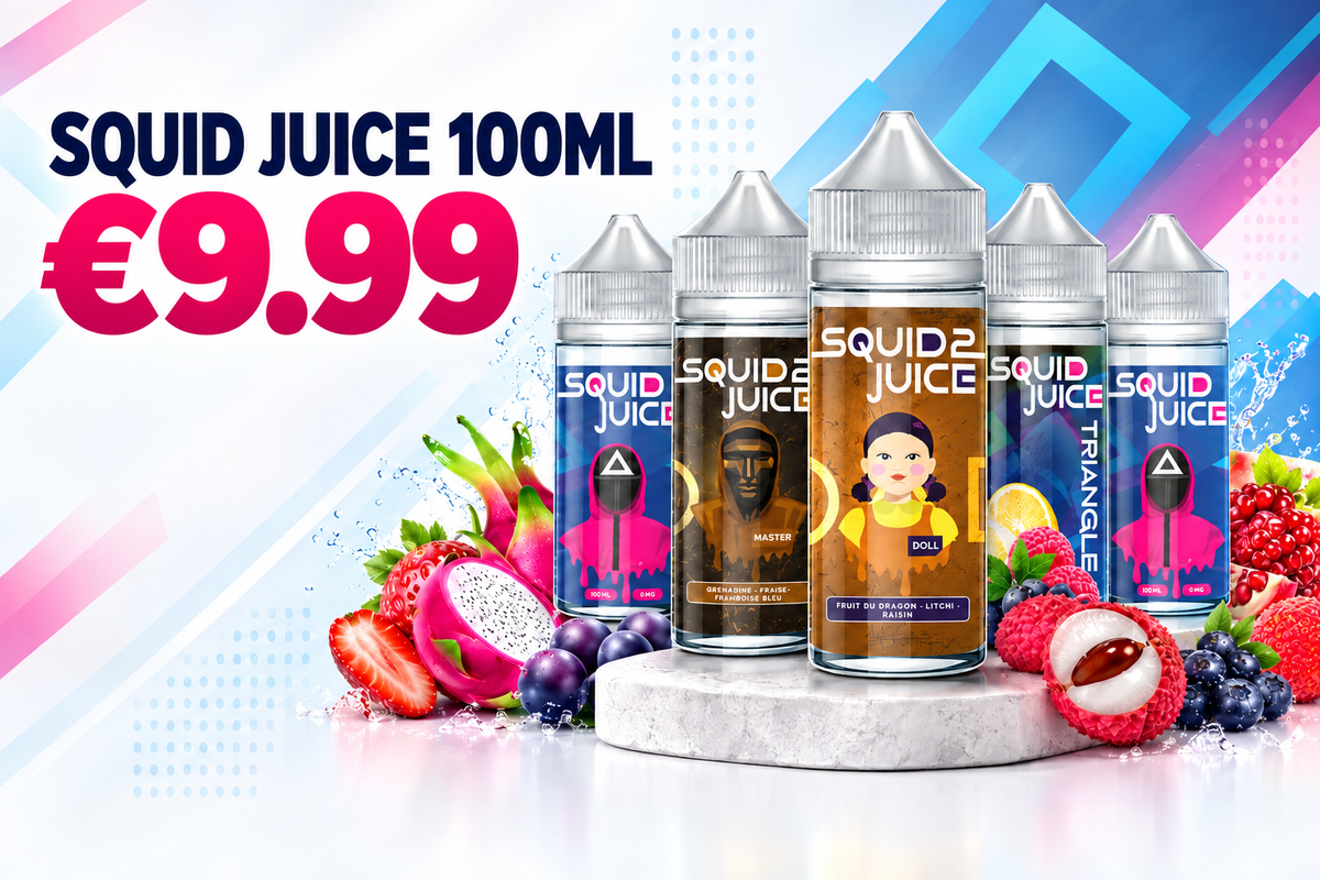 Squid Juice banner with price