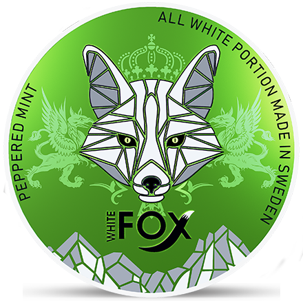 White Fox Nicotine Pouches Peppered Mint