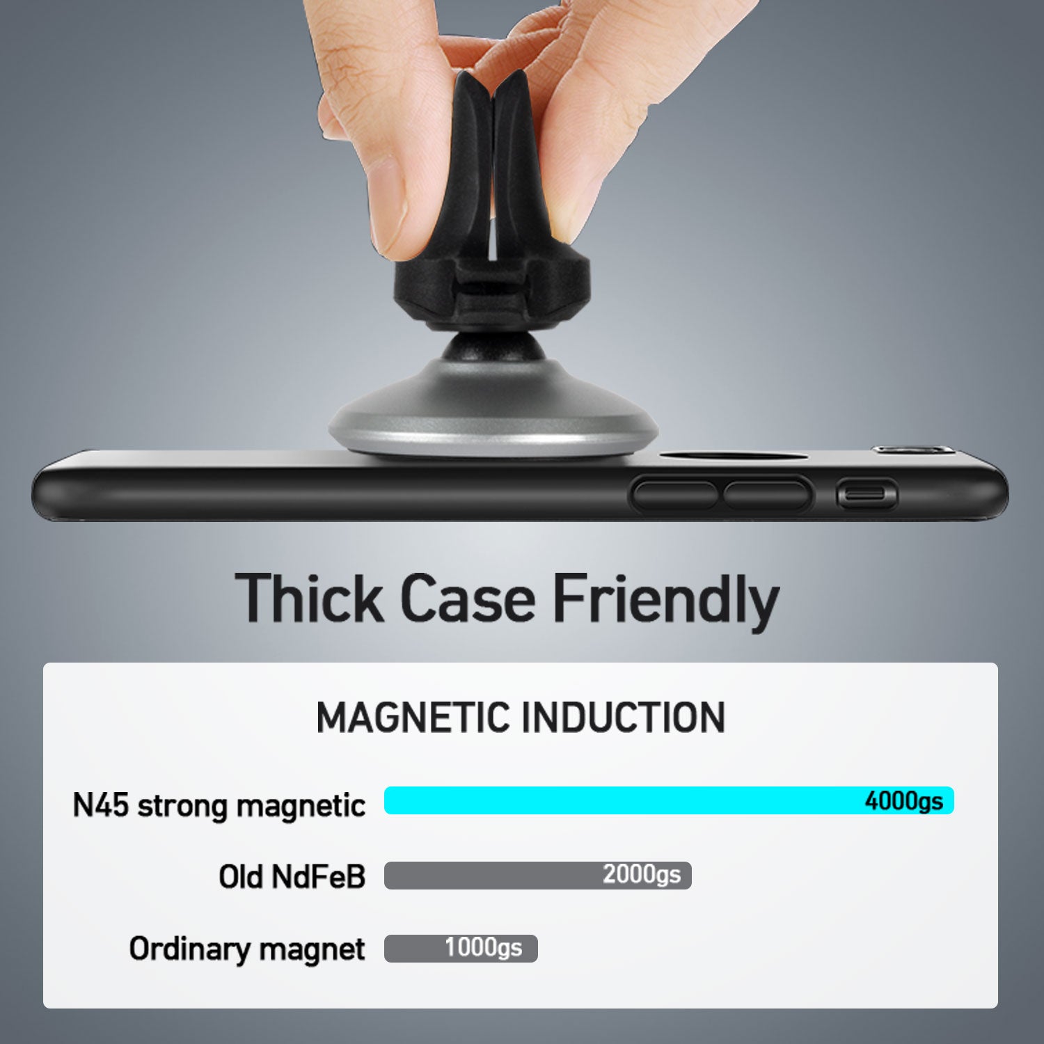 BWOO ZJ67 Car Air Vent Magnetic Car Phone Holder