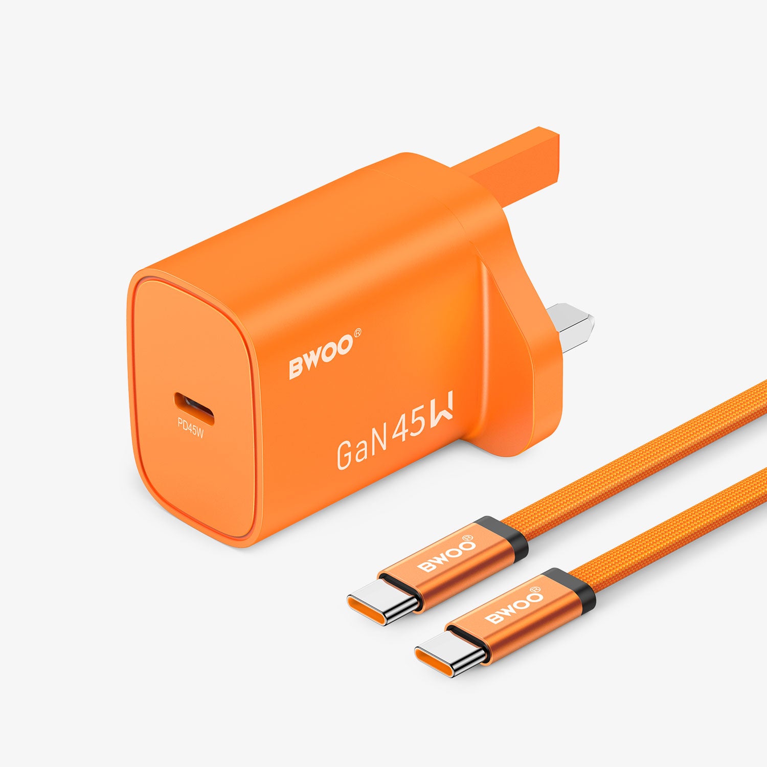 BWOO 45W GaN Charger with USB-C Cable