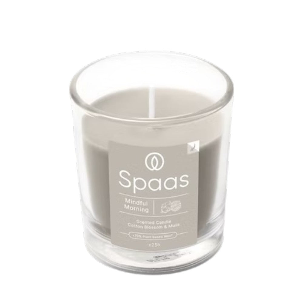 Spaas Scented Glass Candle Mindful Morning (Cotton Blossom & Musk)