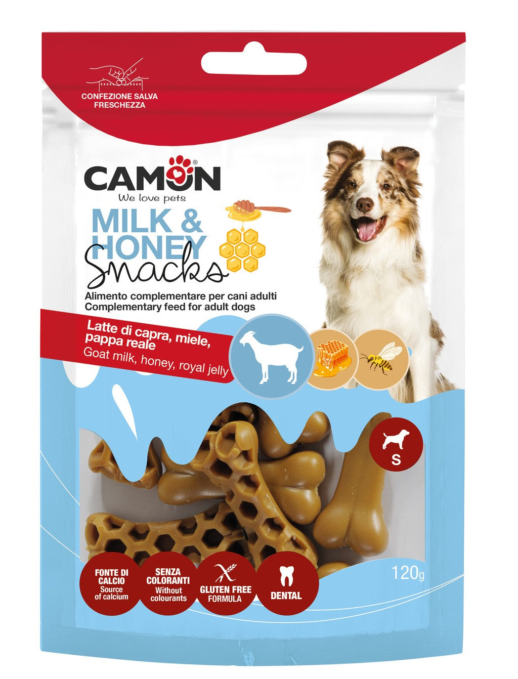 Camon Milk & Honey Bones Dog Snacks 180g