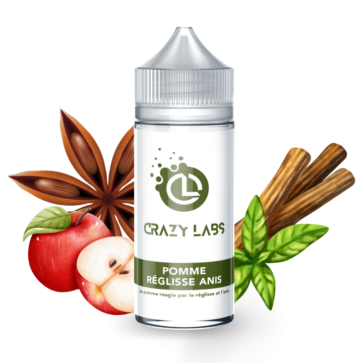 Crazy Labs Apple Liquorice Anise (Pomme Reglissé Anise) 100ml