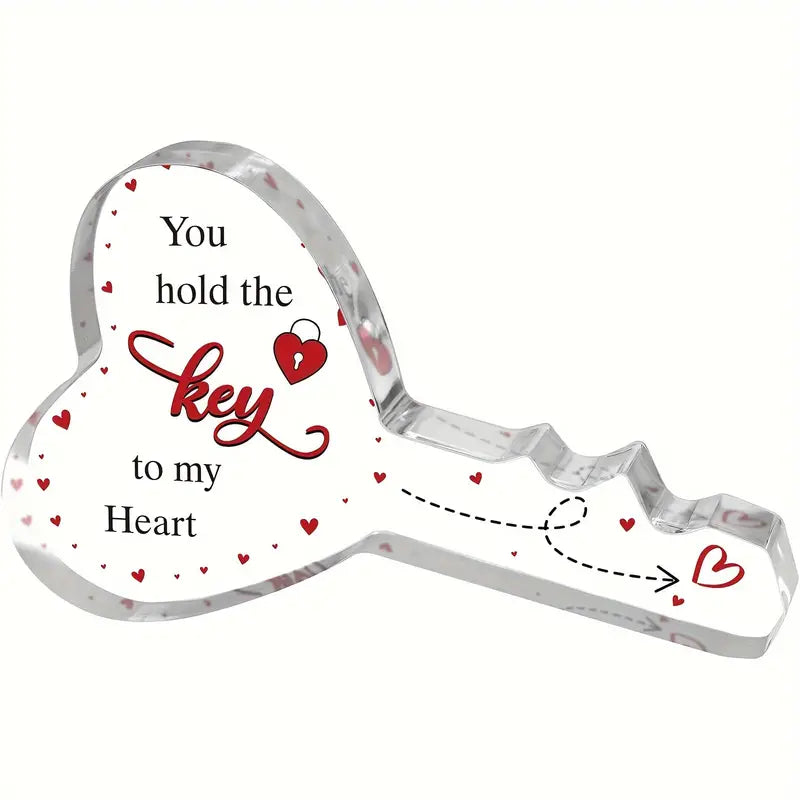 Valentine Key Shaped Acrylic Ornament