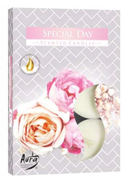 Bispol Aura Scented Tealight Candles - 6-Pack