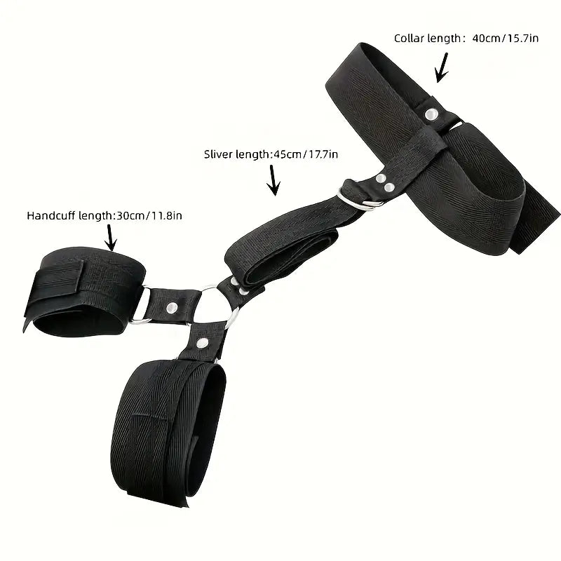 BDSM Body Restraint Set Black Nylon