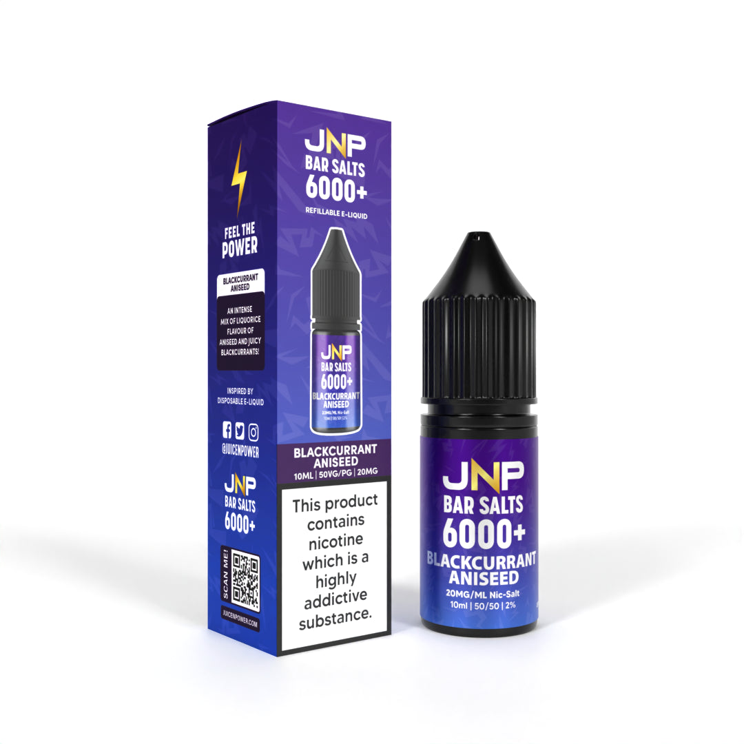 JNP Bar Salts 6000+ Blackcurrant Aniseed Nicotine Salt 10ml