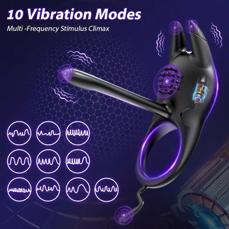 Cock Ring, with 10 Modes Vibrator