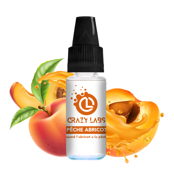 Crazy Labs Peach Apricot (Pêche Abricot) Nic Salt 10ml