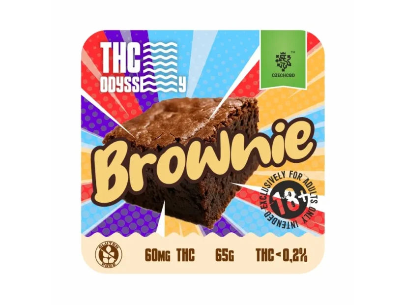 Czech CBD THC Odyssey Brownie, 60mg THC, 65g
