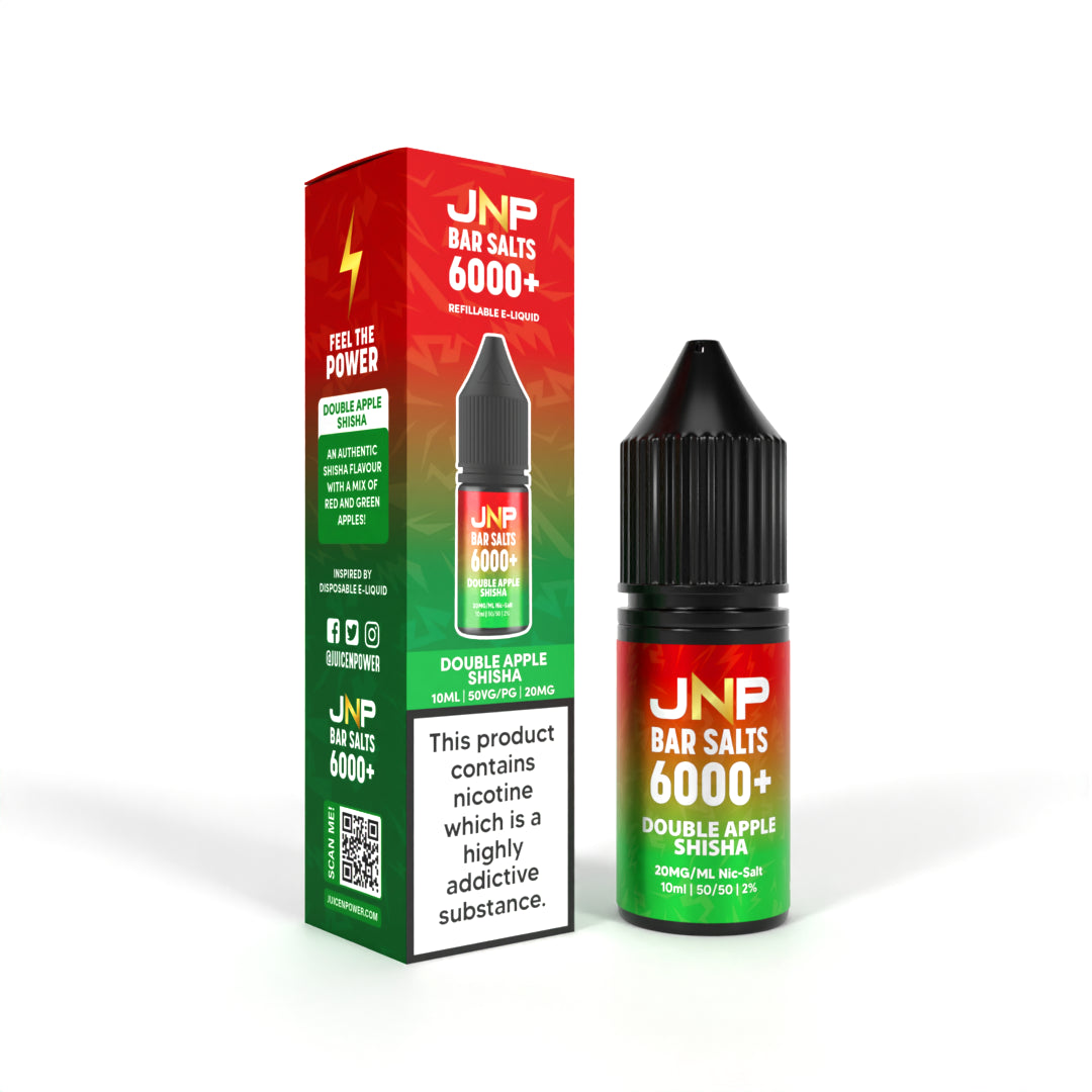 JNP Bar Salts 6000+ Double Apple Shisha Nicotine Salt 10ml