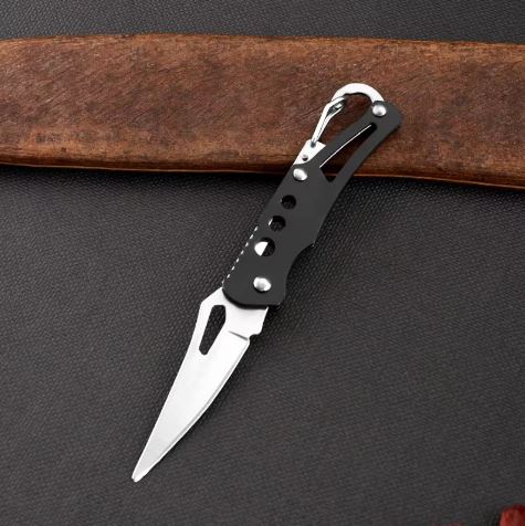 Folding Knife Small Black With Hook
